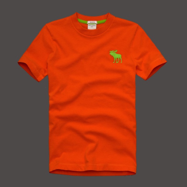 Abercrombie Fitch Hombres De Cuello Redondo Corto Remera AF5351